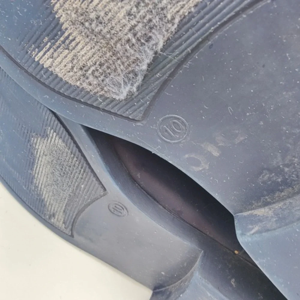 Steve Madden Womens Moto Equestrian Tall Rain Boot 10 Navy Tsunami Harness Zip